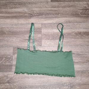Free People Intimately Seamless Convertible Strap Brami Crop Top Green M/L NEW